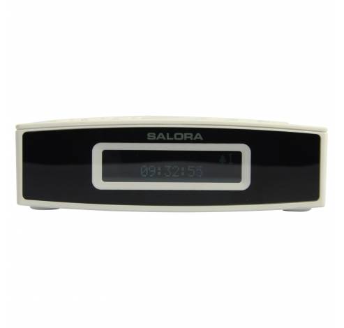 CR624DAB clockradio white/black dab/dab+/fm LCD display line out double al  Salora