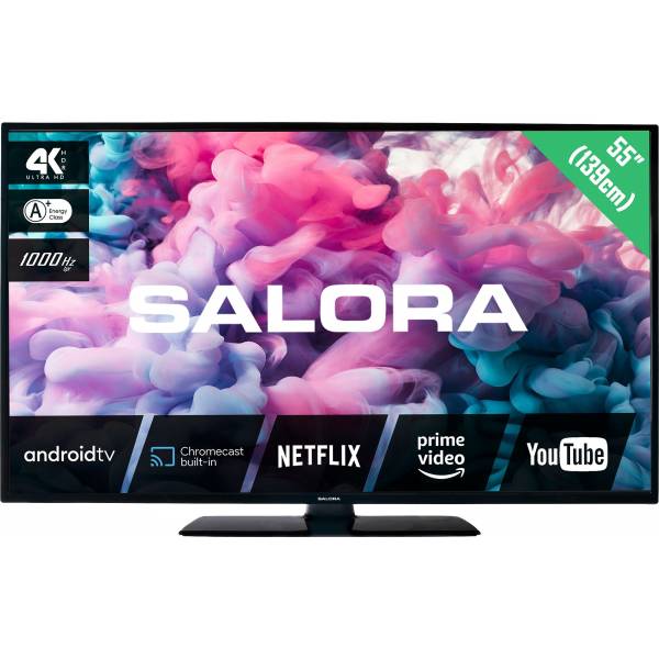 55"/140cmLED TV UHD Android Dolby HDRzwart 55"/140cmLED TV UHD Android Dolby HDRzwart