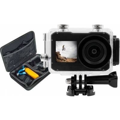 ACP950 Action Cam UHD Dubbel Scherm + Action Cam Pack  Salora