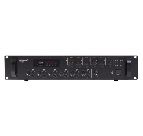 MX-2406M 6-zone mengversterker 100V 3U 240W  ArtSound