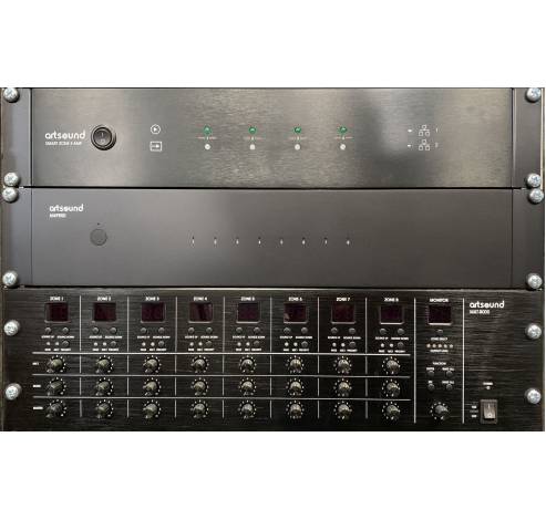 AMP850 multikanaalsversterker 8x50W zwart  ArtSound