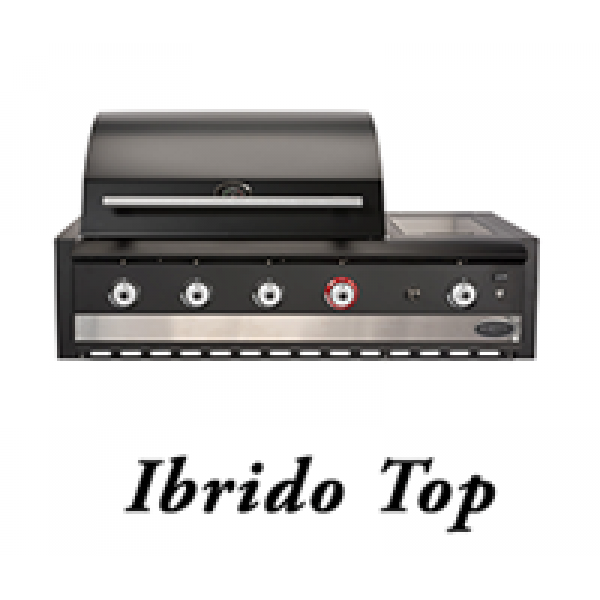 Ibrido Top gas/houtskool inbouwbarbecue Ibrido Top gas/houtskool inbouwbarbecue