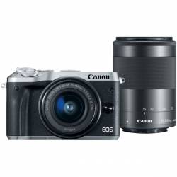 Canon EOS M6 Silver + EF-M 15-45 IS STM + EF-M 55-200 IS STM 