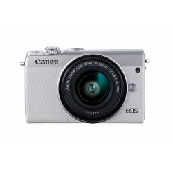 Canon EOS M100 Wit + 15-45mm + beschermhoes 