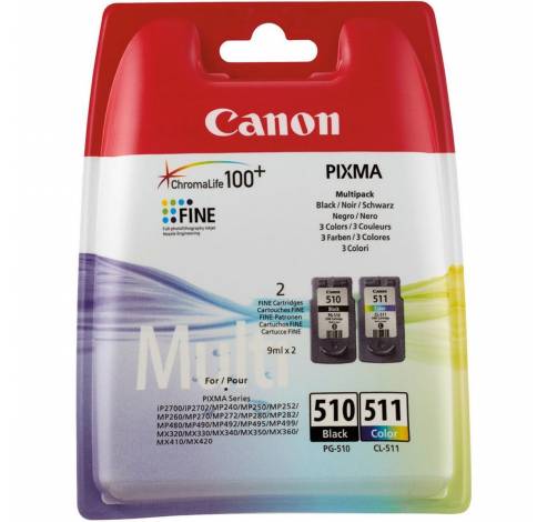 PG-510/CL-511 Ink Cartridge Black And Colour Standard  Canon