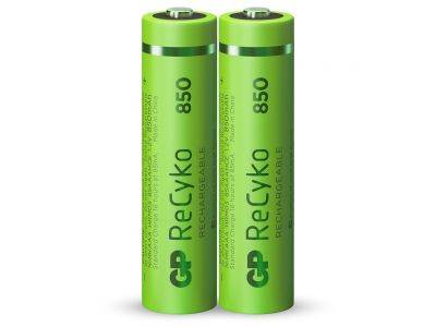 AAA batterij Oplaadbaar GP NiMH 850 mAh ReCyko 1,2V 2 stuks