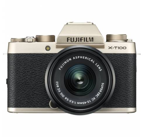 Fujifilm X-T100 Champagne Goud + XC 15-45mm  Fujifilm
