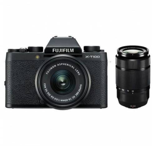Fujifilm X-T100 Zwart + XC 15-45mm + XC 50-230mm  Fujifilm