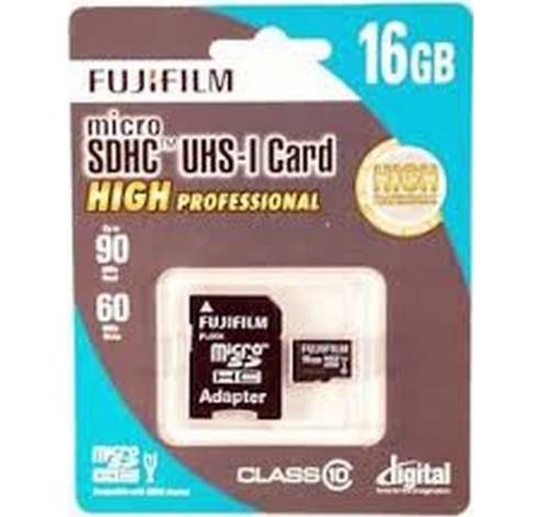 MicroSDHC 16GB Pro C10 UHS-I R90/W60MB/s  Fujifilm