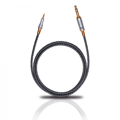35505 XXL l-jack 63 câble casques 63mm-25mm 3m noir Oehlbach