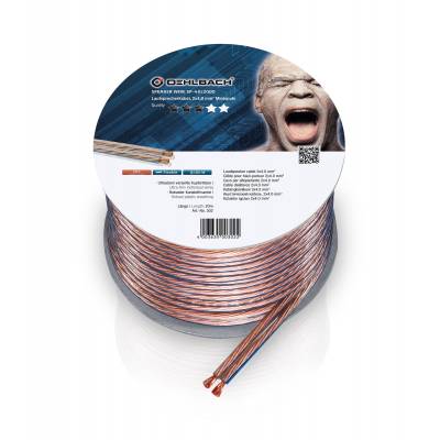 302 LS kabel 2x4mm² 20m transparant Oehlbach