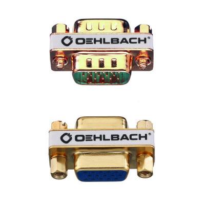 9061 VGA adapter m/m goud 