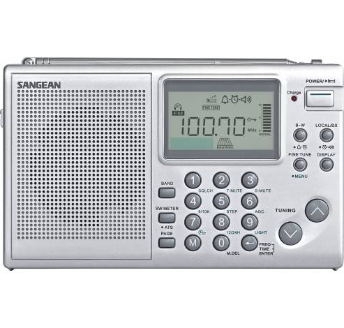 ATS-405 PACKAGE multiband radio met adapter zilvergrijs  Sangean
