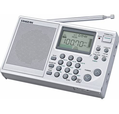 ATS-405 PACKAGE multiband radio met adapter zilvergrijs  Sangean