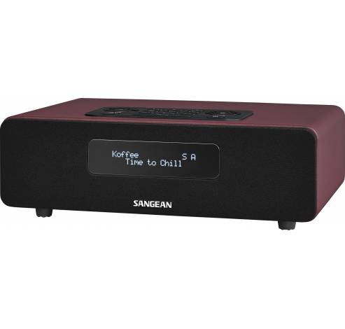 DDR-36 cabinet radio BT USB lader DAB+ rood  Sangean