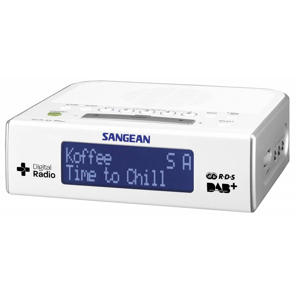 Sangean Wekkerradio DCR-89 digitale clock radio DAB+ wit