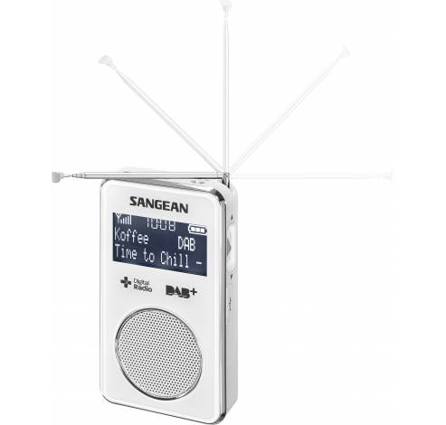 DPR-35 (POCKET 350) draagbare radio oplaadbaar DAB+ wit  Sangean
