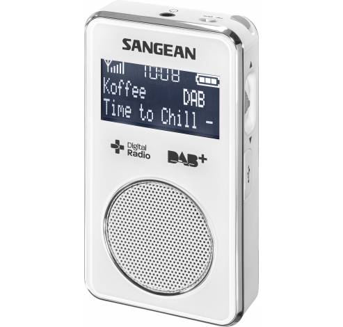 DPR-35 (POCKET 350) draagbare radio oplaadbaar DAB+ wit  Sangean