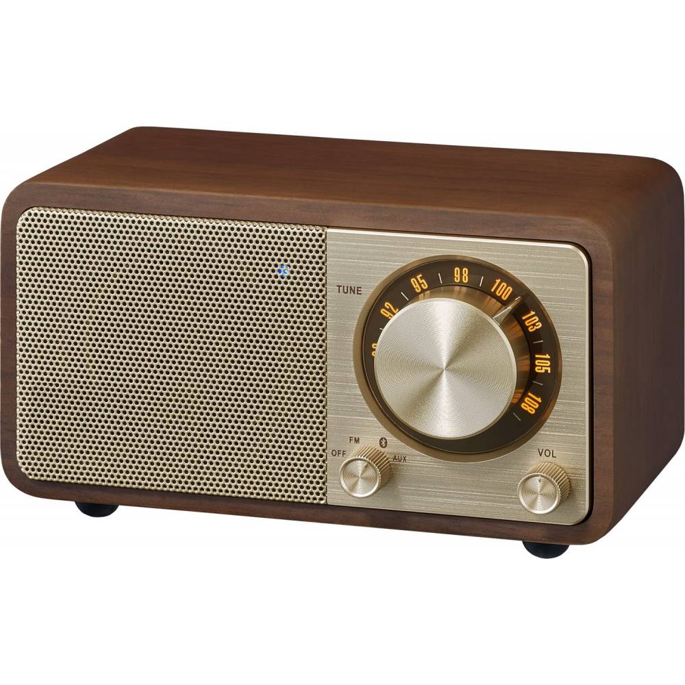 WR-7 (Genuine Mini) houten cabinet radio FM/BT kers 