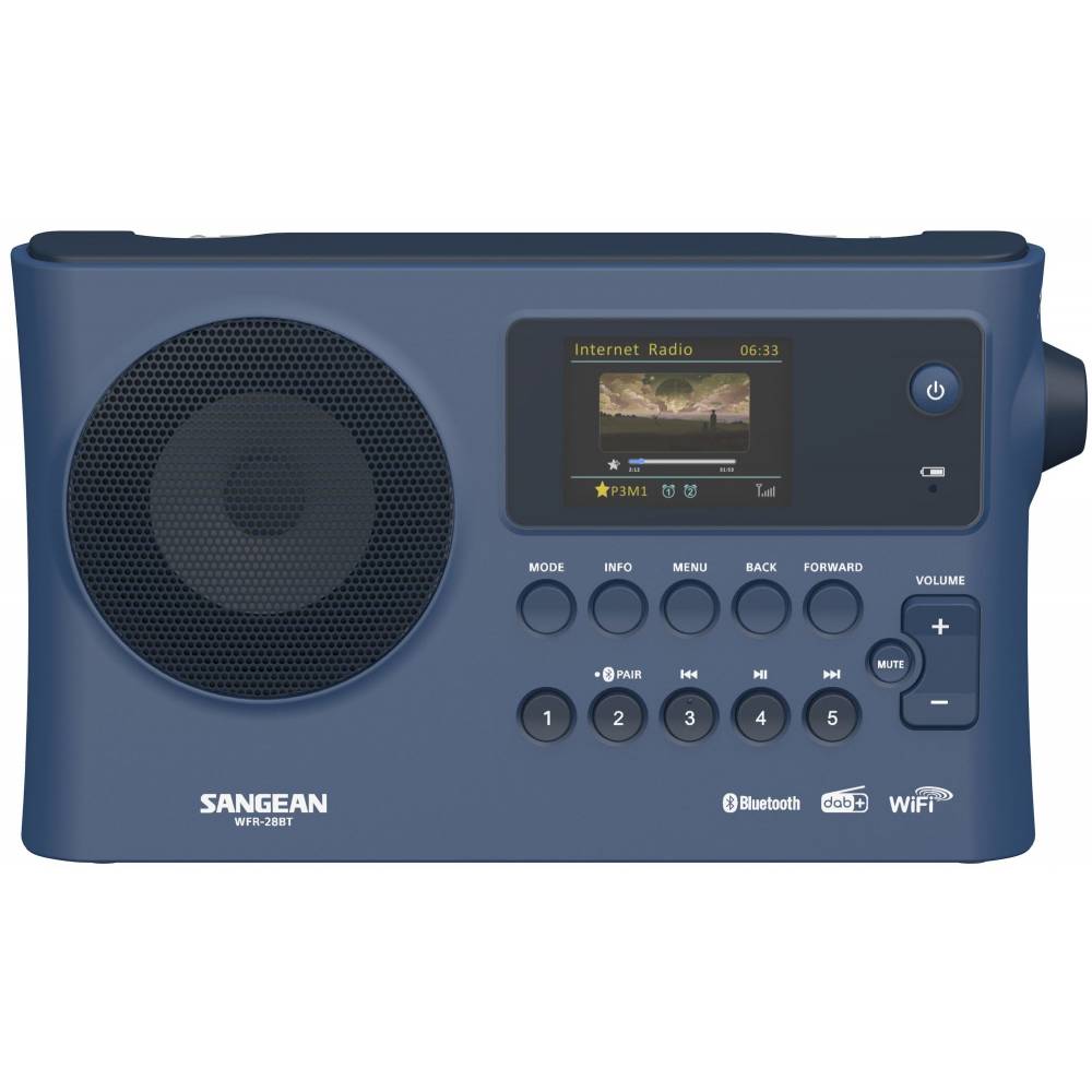 WFR-28BT DAB+ internetradio bluetooth donkerblauw 