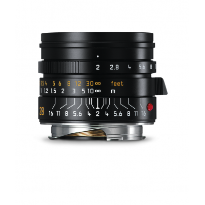 Summicron-M 28 f/2 ASPH. black anodized finish  Leica