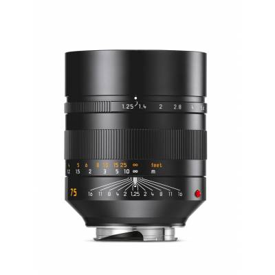 Noctilux-M 75 f/1.25 ASPH. black anodized finish  Leica