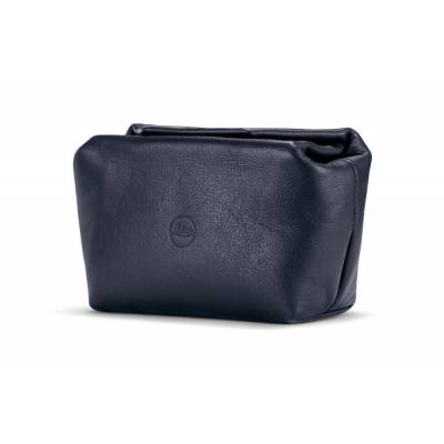 Softpouch magnetic-closer, size S, leather, blue 