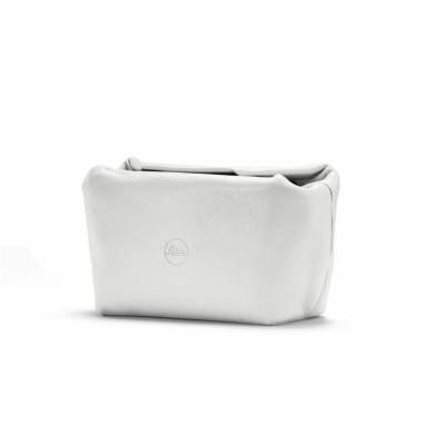 Softpouch magnetic-closer, size S, leather,white 