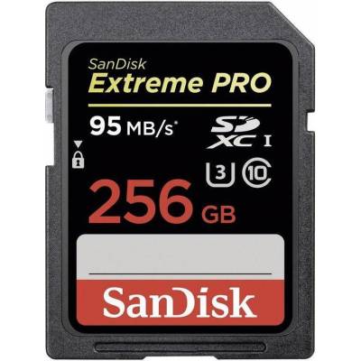 SDXC Extreme Pro 256GB 95MB/s UHS-1 ,  Sandisk