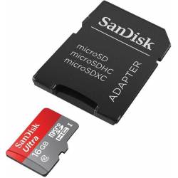 Sandisk Micro SDHC Ultra 16GB U1 + Adapt 