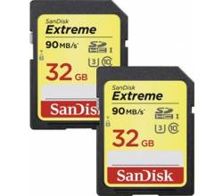SDXC Extreme 32GB 90MB/s V30 CL U3 2-pack Sandisk
