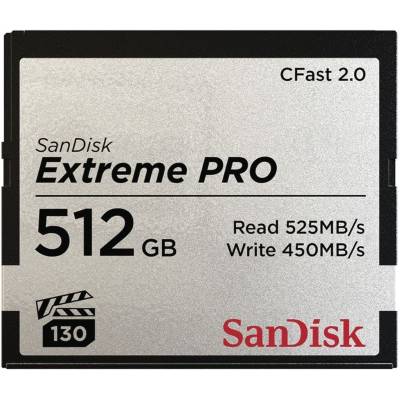Extreme Pro CFast 2.0 512GB 525MB/s VPG130  Sandisk