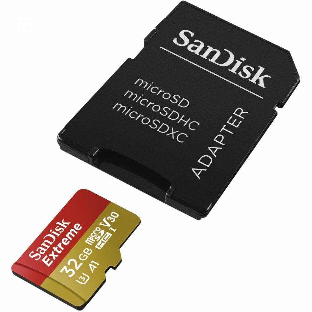 Sandisk Geheugenkaart MicroSDHC Extreme 32GB 100MB/60MB.U3.V30.A1 Action C