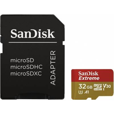MicroSDHC Extreme 32GB 100MB/60MB.U3.V30.A1 Action C  Sandisk