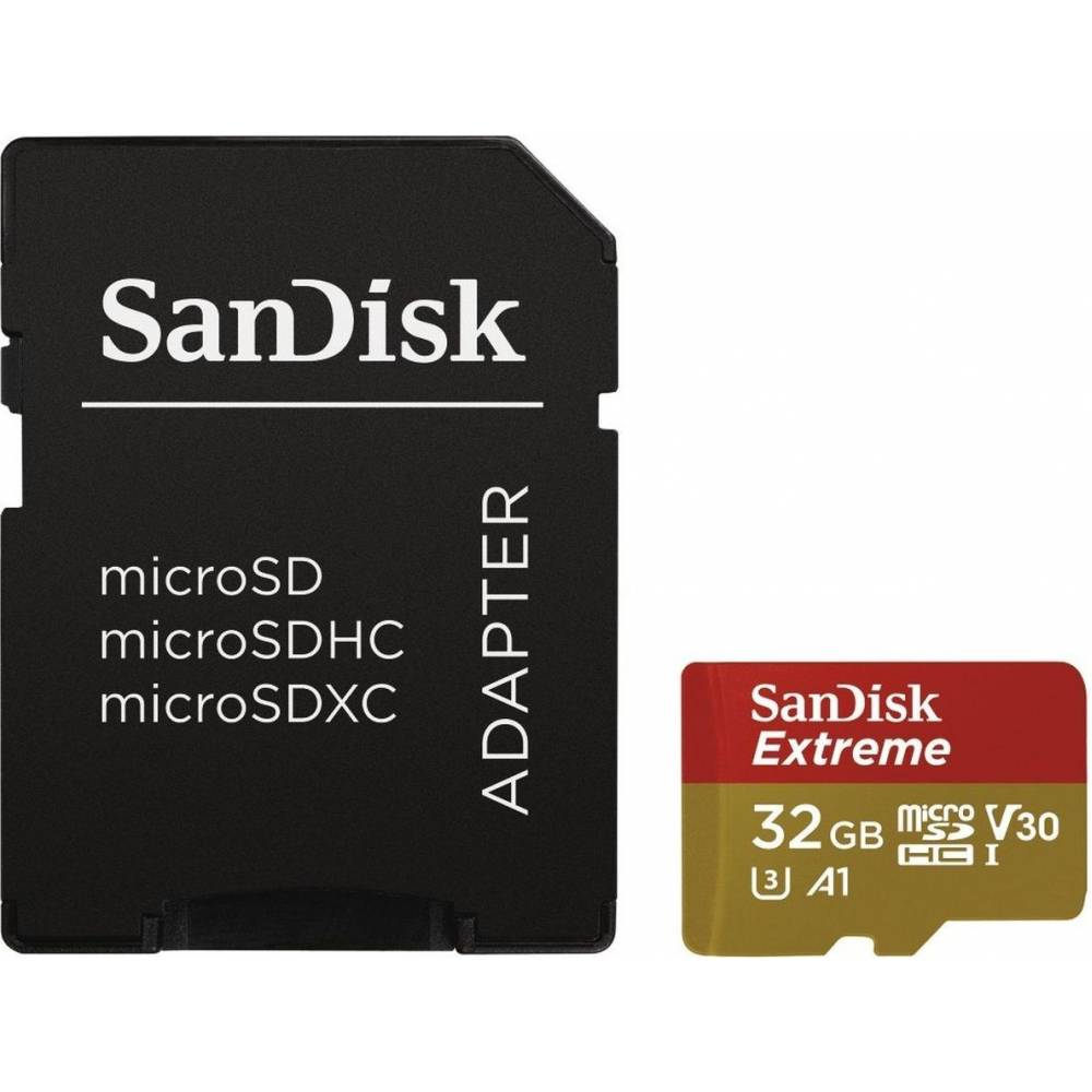 Sandisk Geheugenkaart MicroSDHC Extreme 32GB A1 V30 U3 UHS-I CL.10