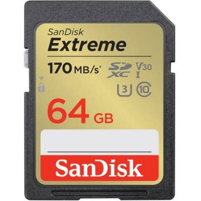 Extreme 64B SDHC Memory Card 170MB/s 10 