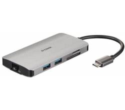 8-in-1 USB-C Hub met HDMI/Ethernet/Kaartlezer/Stroomvoorziening DUB-M810 D-Link