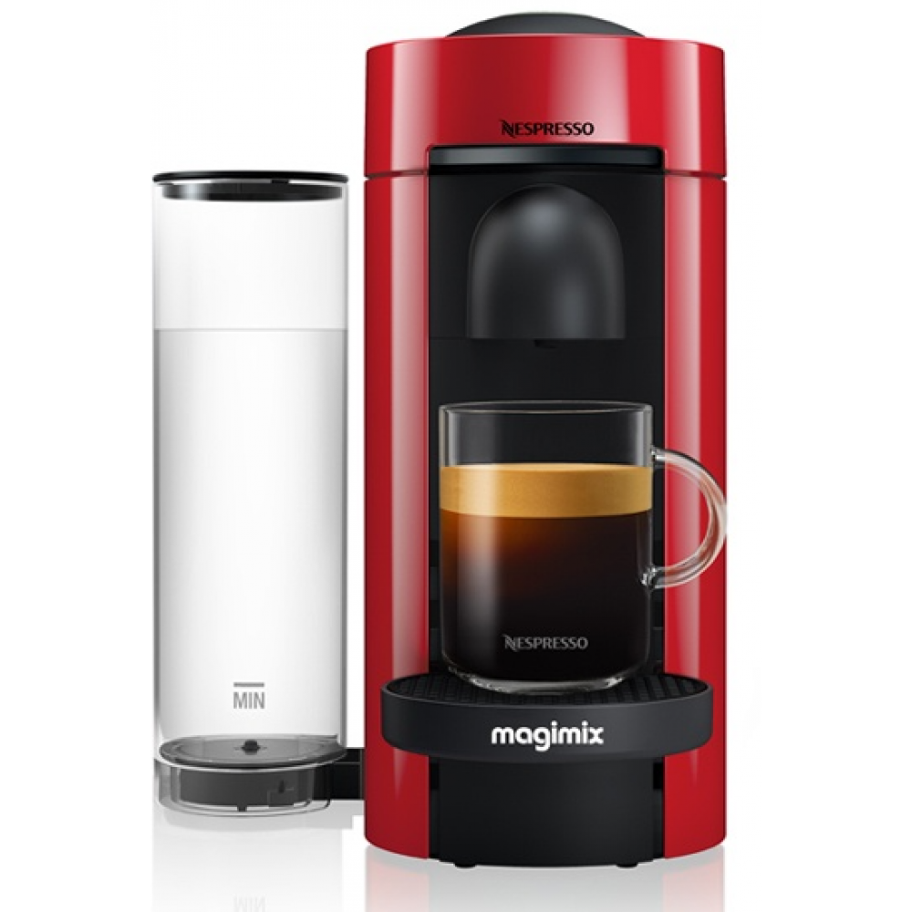 Nespresso Koffiemachine Magimix M600 Vertuo Plus Kersenrood