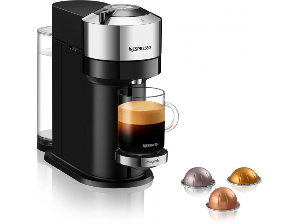 Bloesem Inspectie zwart Magimix Nespresso Vertuo Next M700 Deluxe Pure Chroom