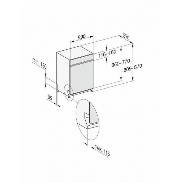 Miele Vaatwasser inbouw G 7100 SCi CS Miele Vaatwasser inbouw G 7100 SCi CS