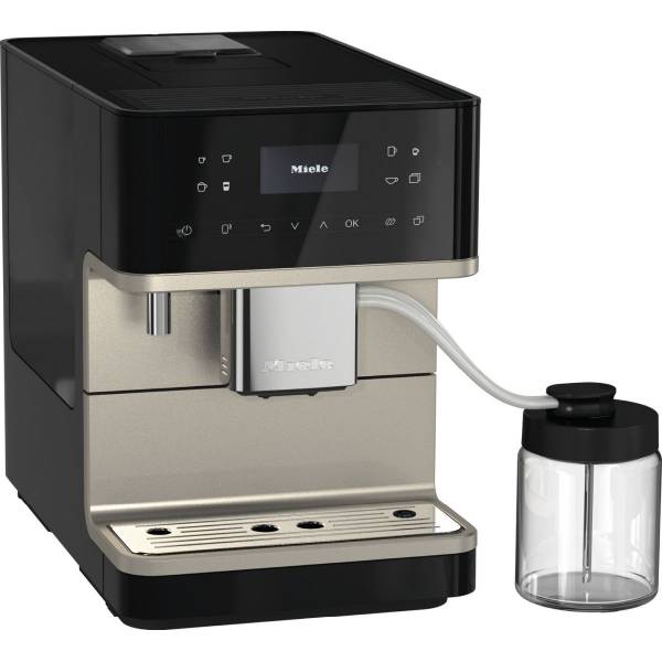 CM 6360 MilkPerfection Vrijstaande koffiezetautomaat Obsidiaanzwart CleanSteelMetallic Miele