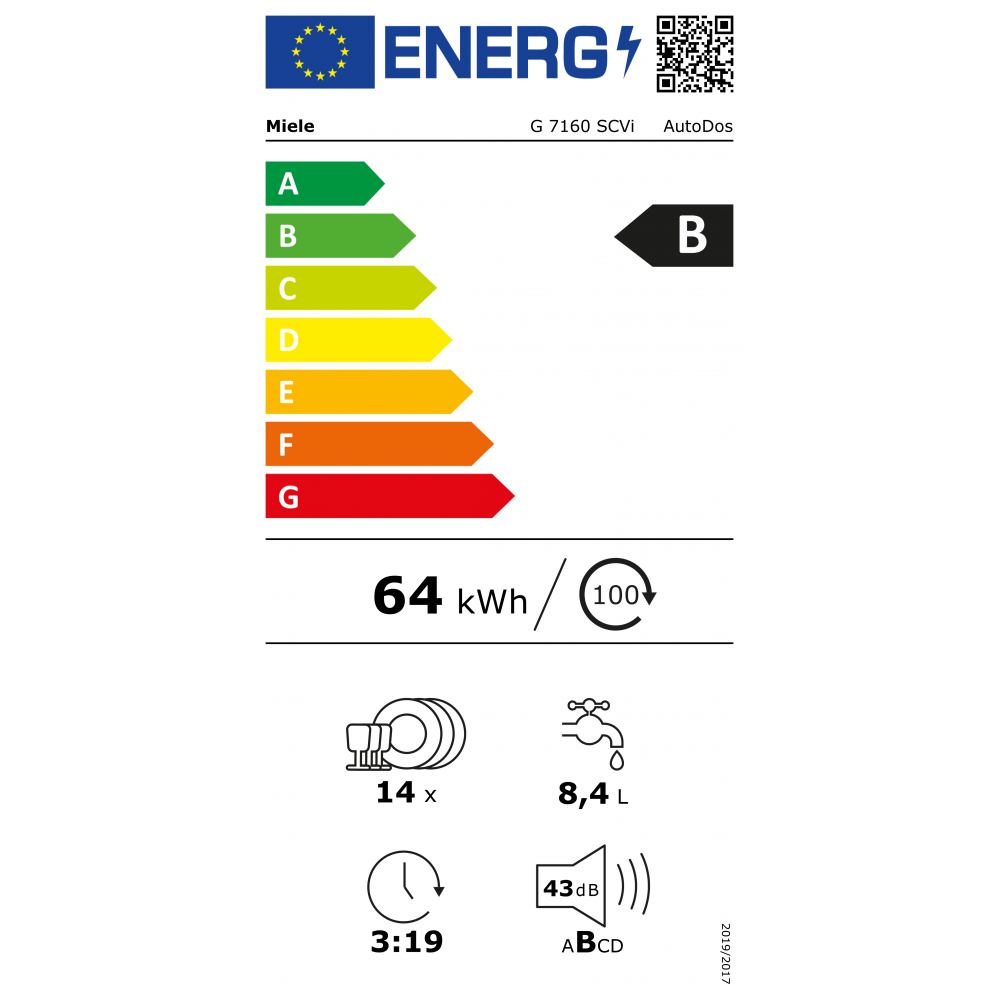 G 7160 SCVi EDST Miele sur notre Webshop - Steylemans