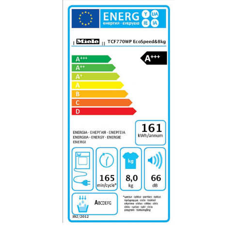 TCF 770 WP Wash2Dry & Ecospeed  Miele