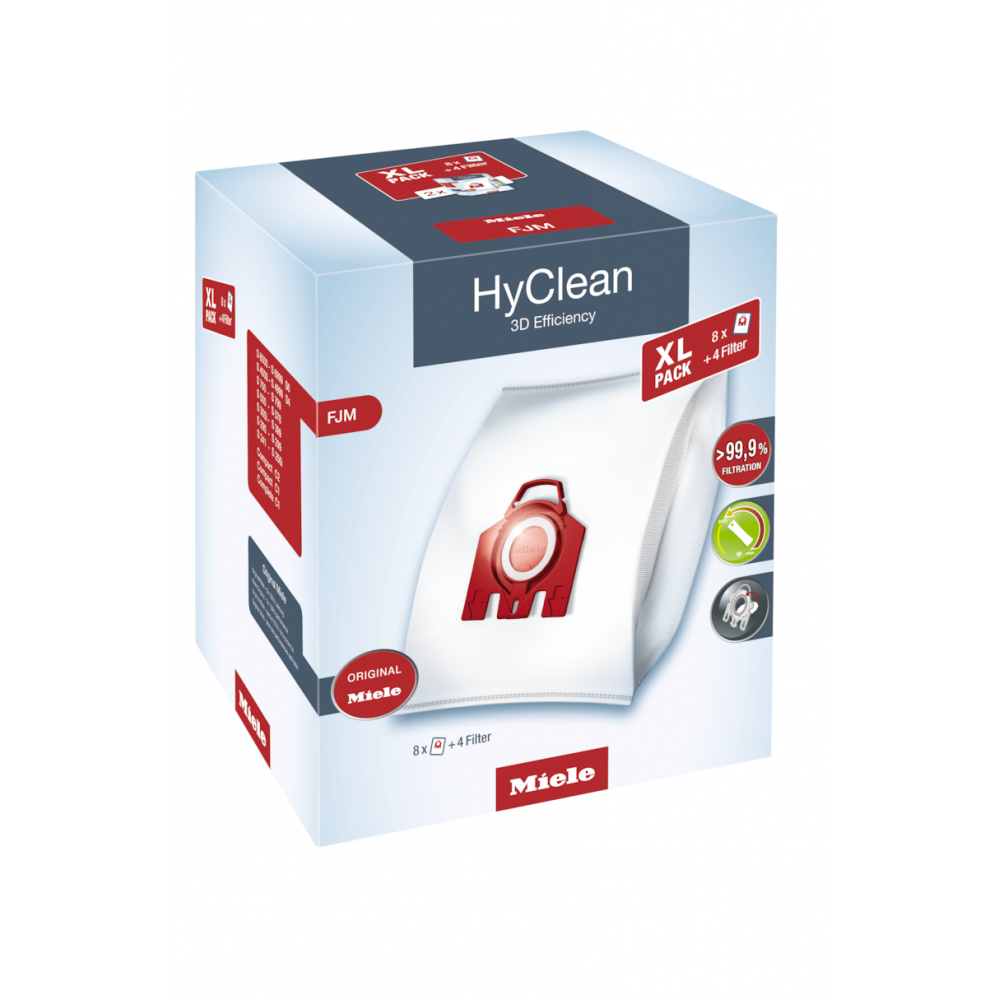 Miele Stofzakken FJM XL HyClean 3D XL-Pack HyClean 3D Efficiency FJM 8 stofzakken HyClean FJM