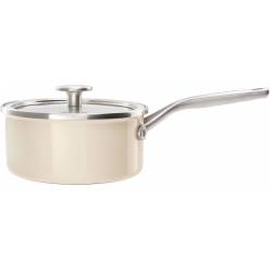 KitchenAid Enamel steelpan 18cm m/deksel Almond Cream 