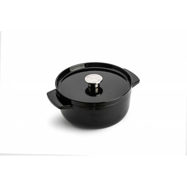 KitchenAid Cast Iron stoofpot 22cm Onyx Black
