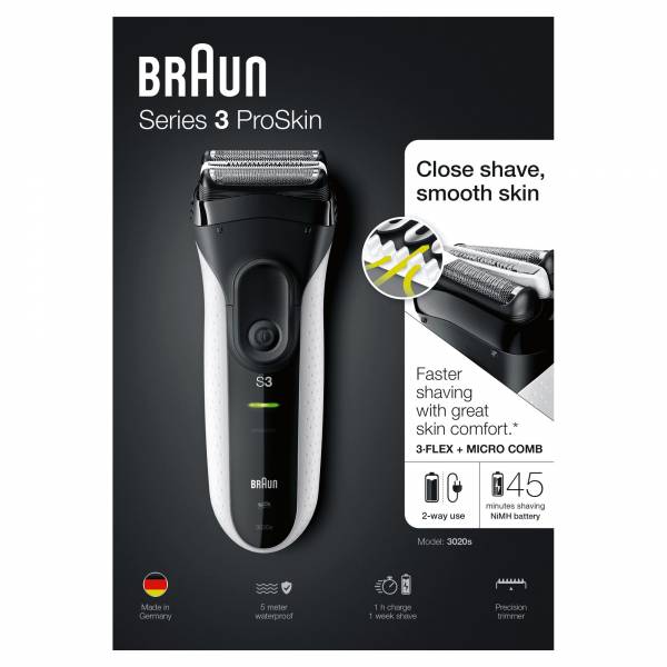Series 3 ProSkin 3020s White Braun Series 3 ProSkin 3020s White Braun