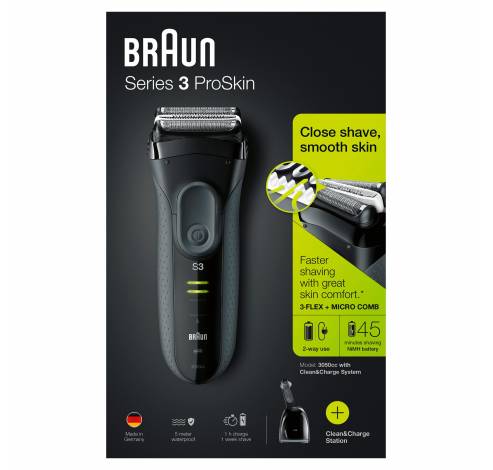 Series 3 ProSkin 3050cc Clean&Charge Grijs  Braun