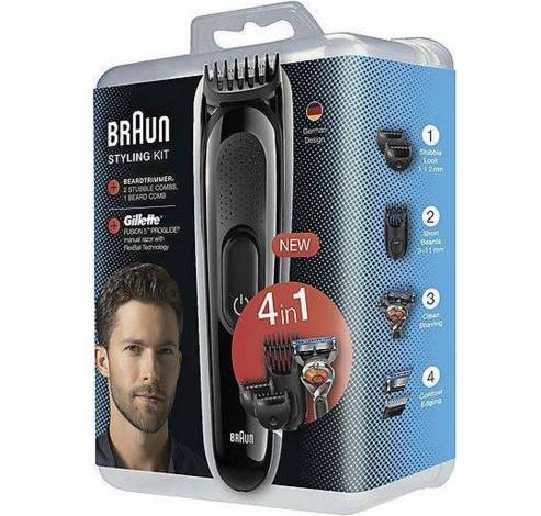 SK3000 4-in-1 Styling Kit baard- en haartrimmer  Braun