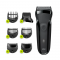 Series 3 Shave&Style 300BT scheerapparaat met precisiebaardtrimmer en 5 kammen, zwart. Braun